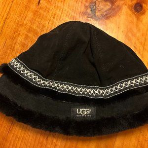 Ugg Suede Bucket Hat Shearling, Black -- OS